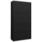 vidaXL Büroschrank Schwarz 90x40x180 cm Stahl vidaXL Büroschrank Schwarz 90x40x180 cm Stahl
