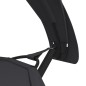 Outdoor-Loungebett mit Dach Schwarz Stahl und Oxford-Stoff Outdoor-Loungebett mit Dach Schwarz Stahl und Oxford-Stoff