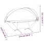 Outdoor-Loungebett mit Dach Schwarz Stahl und Oxford-Stoff Outdoor-Loungebett mit Dach Schwarz Stahl und Oxford-Stoff