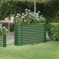 vidaXL Hochbeet Pulverbeschichteter Stahl 114x40x68 cm Grün vidaXL Hochbeet Pulverbeschichteter Stahl 114x40x68 cm Grün