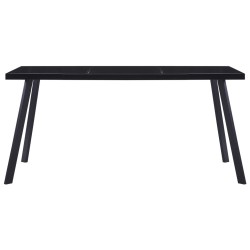 vidaXL Esstisch Schwarz 180 x 90 x 75 cm Hartglas