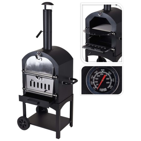 ProGarden BBQ Pizzaofen Schwarz 