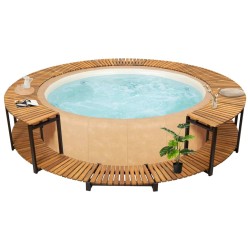 vidaXL Whirlpool-Verkleidung 273x53 cm Akazie Massivholz  