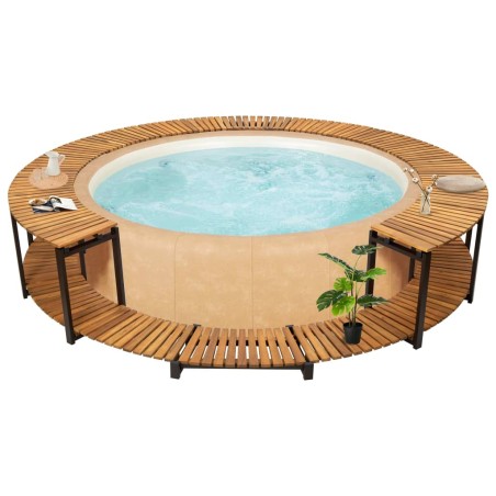 vidaXL Whirlpool-Verkleidung 273x53 cm Akazie Massivholz  