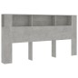 vidaXL Kopfteil mit Ablagen Betongrau 200x18,5x104,5 cm vidaXL Kopfteil mit Ablagen Betongrau 200x18,5x104,5 cm