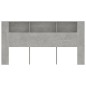 vidaXL Kopfteil mit Ablagen Betongrau 200x18,5x104,5 cm vidaXL Kopfteil mit Ablagen Betongrau 200x18,5x104,5 cm