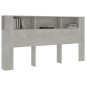 vidaXL Kopfteil mit Ablagen Betongrau 200x18,5x104,5 cm vidaXL Kopfteil mit Ablagen Betongrau 200x18,5x104,5 cm