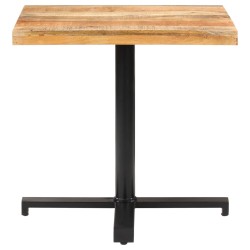 vidaXL Bistrotisch Quadratisch 80x80x75 cm Raues Mangoholz