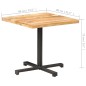 vidaXL Bistrotisch Quadratisch 80x80x75 cm Raues Mangoholz vidaXL Bistrotisch Quadratisch 80x80x75 cm Raues Mangoholz