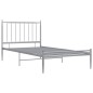 vidaXL Bett Grau Metall 100x200 cm vidaXL Bett Grau Metall 100x200 cm