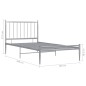 vidaXL Bett Grau Metall 100x200 cm vidaXL Bett Grau Metall 100x200 cm