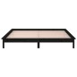 vidaXL Massivholzbett mit LEDs Schwarz 180x200 cm vidaXL Massivholzbett mit LEDs Schwarz 180x200 cm