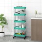 vidaXL Küchenwagen 5 Etagen Türkis 42x29x128 cm Eisen und ABS vidaXL Küchenwagen 5 Etagen Türkis 42x29x128 cm Eisen und ABS