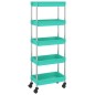 vidaXL Küchenwagen 5 Etagen Türkis 42x29x128 cm Eisen und ABS vidaXL Küchenwagen 5 Etagen Türkis 42x29x128 cm Eisen und ABS