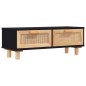 vidaXL Couchtisch Schwarz 80x40x30 cm Holzwerkstoff Massivholz Kiefer vidaXL Couchtisch Schwarz 80x40x30 cm Holzwerkstoff Massivholz Kiefer
