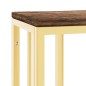 vidaXL Konsolentisch Golden Edelstahl und Altholz Massiv vidaXL Konsolentisch Golden Edelstahl und Altholz Massiv