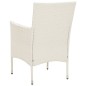 Gartenstühle mit Kissen 2 Stk. Poly Rattan Weiß Gartenstühle mit Kissen 2 Stk. Poly Rattan Weiß