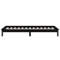 vidaXL Massivholzbett mit LEDs Schwarz 90x190 cm vidaXL Massivholzbett mit LEDs Schwarz 90x190 cm