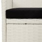 Gartenstühle mit Kissen 2 Stk. Poly Rattan Weiß Gartenstühle mit Kissen 2 Stk. Poly Rattan Weiß