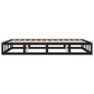 vidaXL Massivholzbett Schwarz 135x190 cm vidaXL Massivholzbett Schwarz 135x190 cm