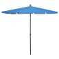 vidaXL Sonnenschirm mit Mast 210x140 cm Azurblau vidaXL Sonnenschirm mit Mast 210x140 cm Azurblau