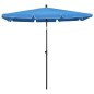 vidaXL Sonnenschirm mit Mast 210x140 cm Azurblau vidaXL Sonnenschirm mit Mast 210x140 cm Azurblau