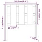 vidaXL Kopfteil Grau 105,5x4x100 cm Massivholz Kiefer