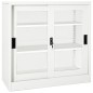 vidaXL Schrank mit Schiebetür Weiß 90x40x90 cm Stahl vidaXL Schrank mit Schiebetür Weiß 90x40x90 cm Stahl