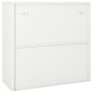 vidaXL Schrank mit Schiebetür Weiß 90x40x90 cm Stahl vidaXL Schrank mit Schiebetür Weiß 90x40x90 cm Stahl