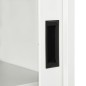 vidaXL Schrank mit Schiebetür Weiß 90x40x90 cm Stahl vidaXL Schrank mit Schiebetür Weiß 90x40x90 cm Stahl