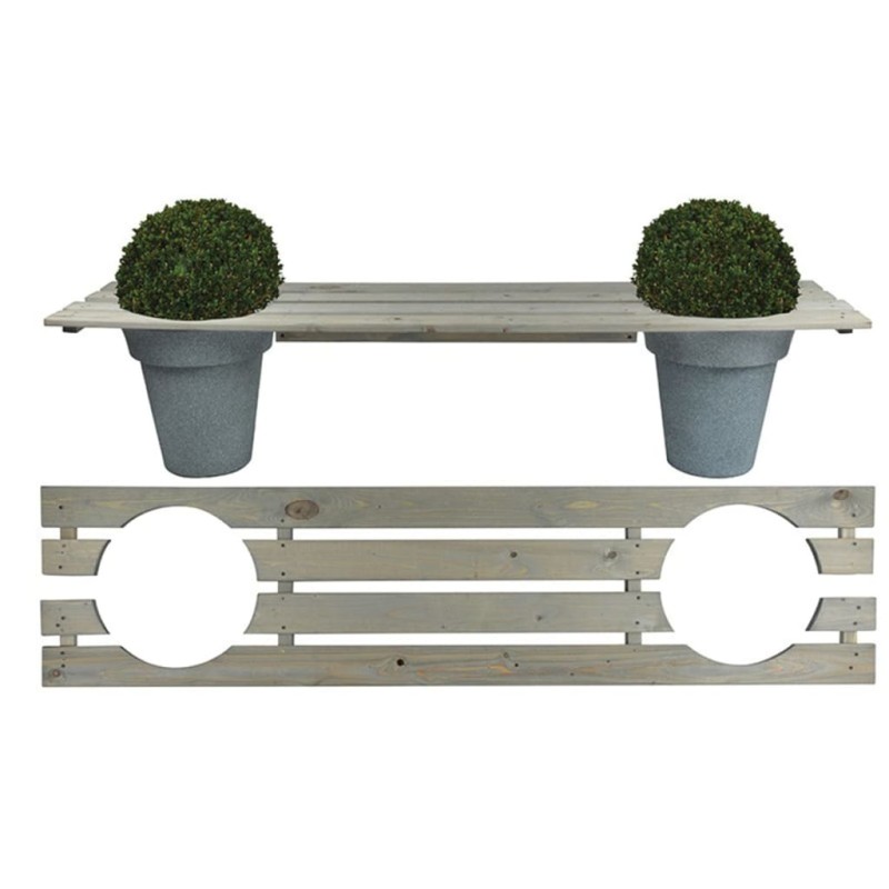 Esschert Design Bank für 2 Blumentöpfe 180 cm NG71 Esschert Design Bank für 2 Blumentöpfe 180 cm NG71