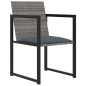 5-tlg. Garten-Essgruppe mit Kissen Poly Rattan Grau 5-tlg. Garten-Essgruppe mit Kissen Poly Rattan Grau
