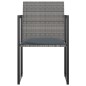 5-tlg. Garten-Essgruppe mit Kissen Poly Rattan Grau 5-tlg. Garten-Essgruppe mit Kissen Poly Rattan Grau