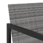 5-tlg. Garten-Essgruppe mit Kissen Poly Rattan Grau 5-tlg. Garten-Essgruppe mit Kissen Poly Rattan Grau