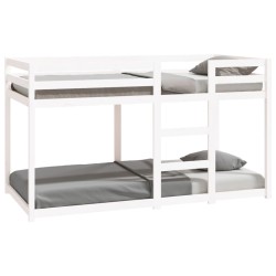 vidaXL Etagenbett Weiß 90x190 cm Massivholz Kiefer