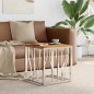 vidaXL Couchtisch Silbern Edelstahl und Massivholz Akazie vidaXL Couchtisch Silbern Edelstahl und Massivholz Akazie