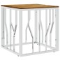 vidaXL Couchtisch Silbern Edelstahl und Massivholz Akazie vidaXL Couchtisch Silbern Edelstahl und Massivholz Akazie