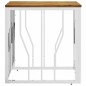 vidaXL Couchtisch Silbern Edelstahl und Massivholz Akazie vidaXL Couchtisch Silbern Edelstahl und Massivholz Akazie