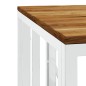vidaXL Couchtisch Silbern Edelstahl und Massivholz Akazie vidaXL Couchtisch Silbern Edelstahl und Massivholz Akazie
