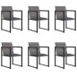 vidaXL 7-tlg. Garten-Essgruppe mit Kissen Poly Rattan Grau vidaXL 7-tlg. Garten-Essgruppe mit Kissen Poly Rattan Grau