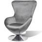 vidaXL Sessel in Ei-Form Silbern vidaXL Sessel in Ei-Form Silbern