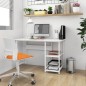 vidaXL Computertisch Weiß 105x55x72 cm MDF und Metall vidaXL Computertisch Weiß 105x55x72 cm MDF und Metall