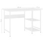 vidaXL Computertisch Weiß 105x55x72 cm MDF und Metall vidaXL Computertisch Weiß 105x55x72 cm MDF und Metall