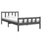 vidaXL Massivholzbett Grau 90x200 cm vidaXL Massivholzbett Grau 90x200 cm