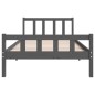 vidaXL Massivholzbett Grau 90x200 cm vidaXL Massivholzbett Grau 90x200 cm