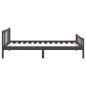vidaXL Massivholzbett Grau 90x200 cm vidaXL Massivholzbett Grau 90x200 cm