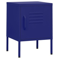 vidaXL Nachttisch Marineblau 35x35x51 cm Stahl 
