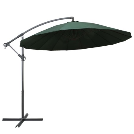 vidaXL Ampelschirm Grün 3 m Aluminium-Mast