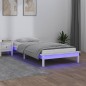 vidaXL Massivholzbett mit LED-Beleuchtung Weiß 100x200 cm vidaXL Massivholzbett mit LED-Beleuchtung Weiß 100x200 cm