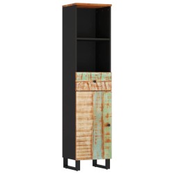 vidaXL Badschrank 38x33x160 cm Altholz Massivholz